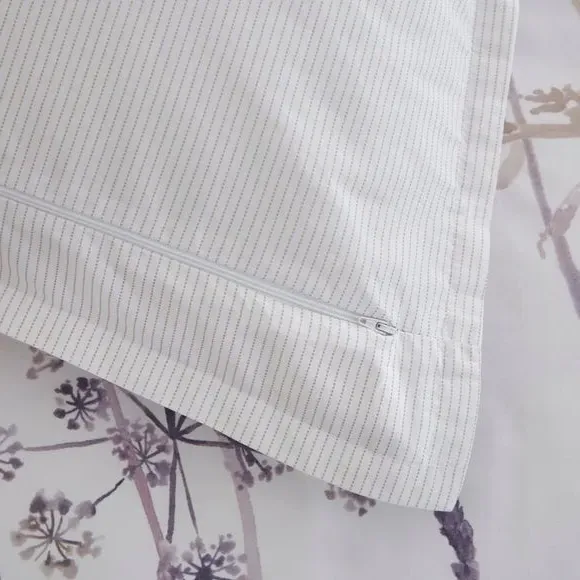 Oxford Pillowcase Pair with Zip - Mauve, Cotton