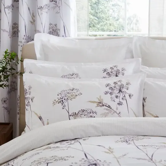 Oxford Pillowcase Pair with Zip - Mauve, Cotton image
