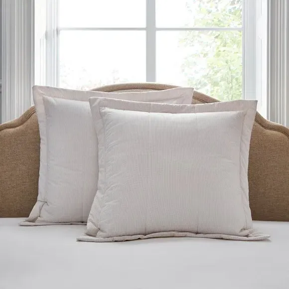 Square Pillowsham Quilted Design - Natural, Cotton image