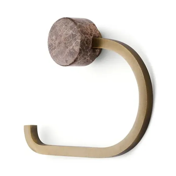 Toilet Roll Holder - Brass, Marble