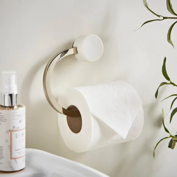 Toilet Roll Holder - Chrome, Marble