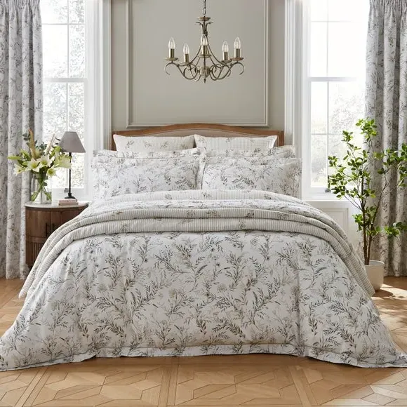 Quilted Bedspread Reversible - Natural, Cotton