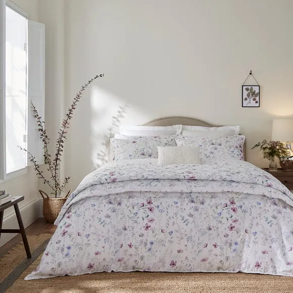 Quilted Bedspread Wildflower - Mauve, Cotton