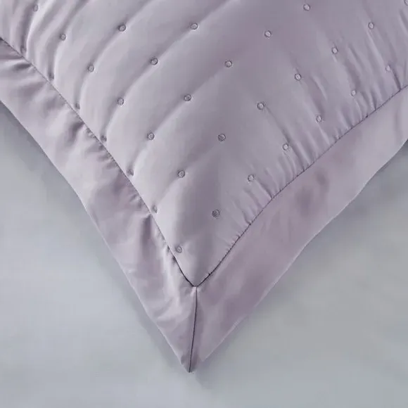 Quilted Pillowsham Oxford Border - Lilac, Satin