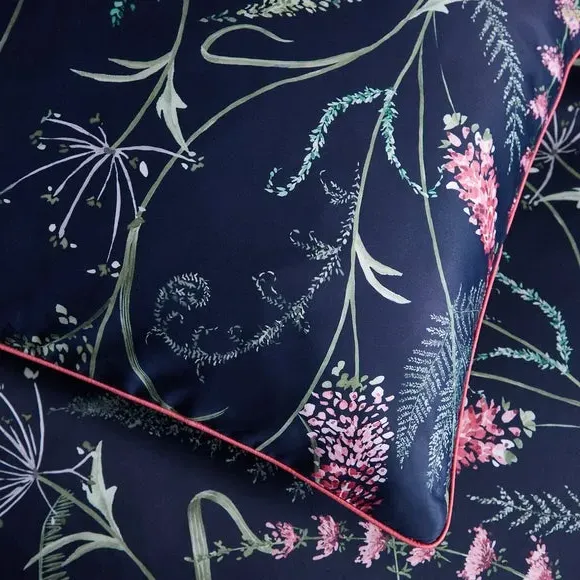 Reversible Duvet Cover Set - Navy, Cotton