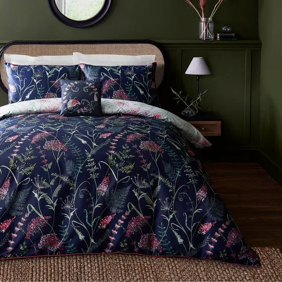 Reversible Duvet Cover Set - Navy, Cotton image