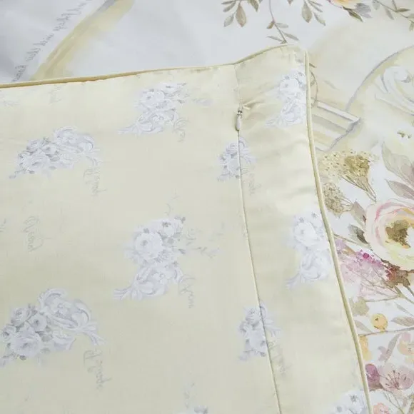 Reversible Duvet Cover Set - Yellow, Cotton