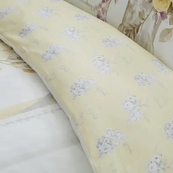 Reversible Duvet Cover Set - Yellow, Cotton