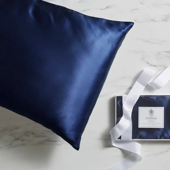 Silk Pillowcase - Navy, 100% Silk image