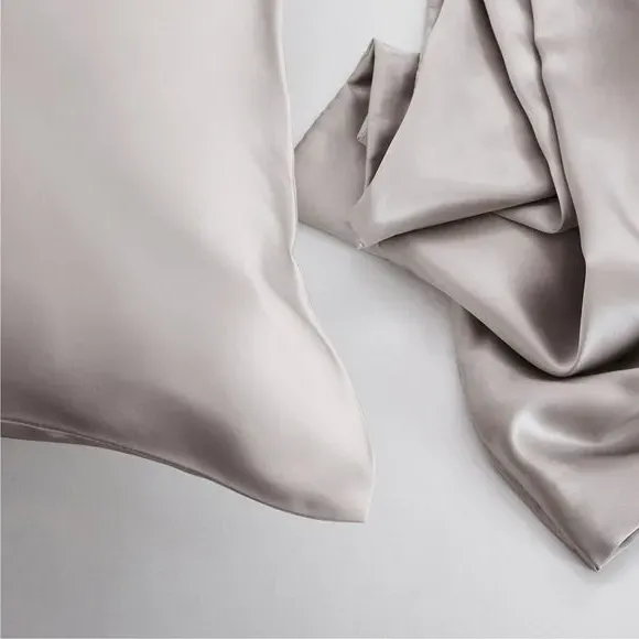 Silk Pillowcase - Silver, 100% Silk