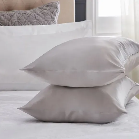 Silk Pillowcase - Silver, 100% Silk image