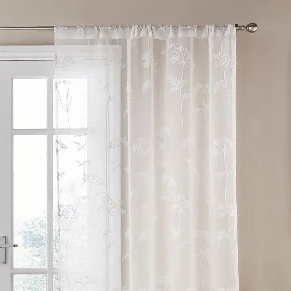 Slot Top Voile Panel - White, Polyester image