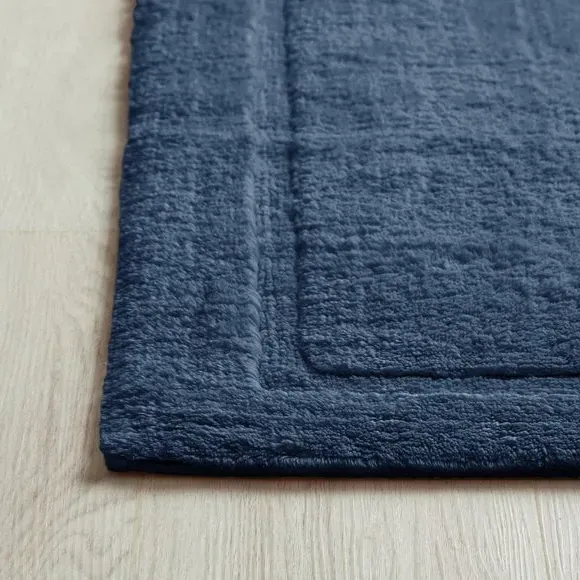 Soft Bath Mat - Deep Sea Blue, Cotton Blend