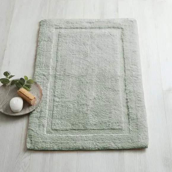 Soft Bath Mat - Grey Green, Cotton Blend