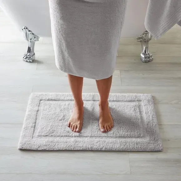 Soft Bath Mat - Silver, Cotton Blend