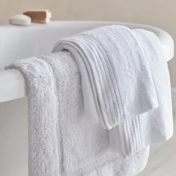 Soft Bath Mat - White, Cotton Blend