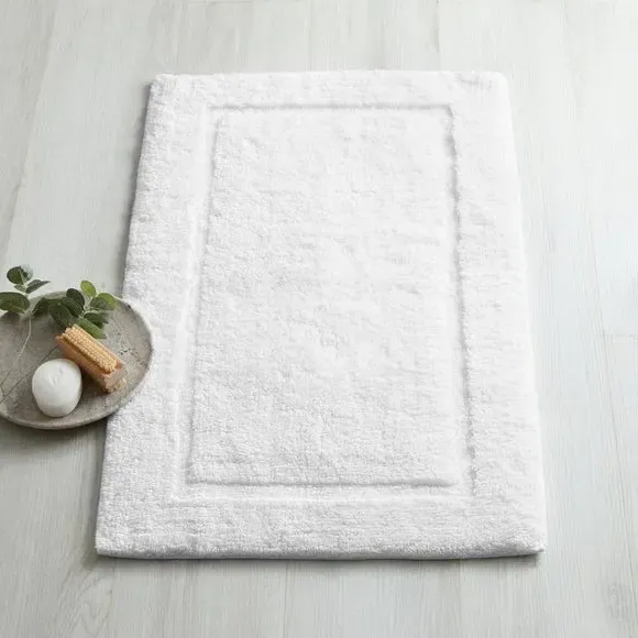 Soft Bath Mat - White, Cotton Blend