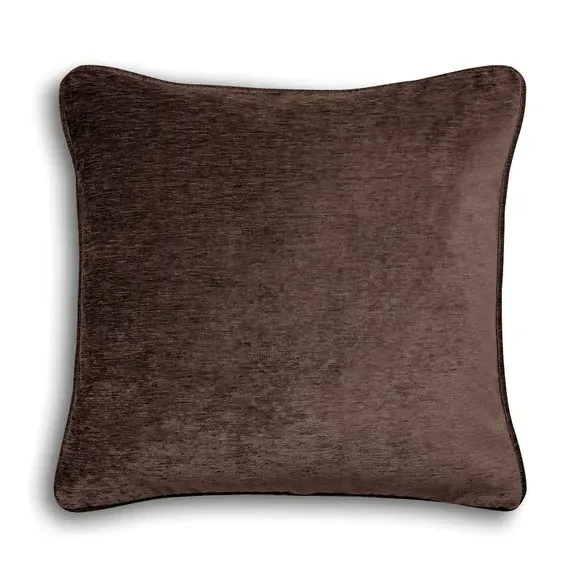 Square Cushion with Duck Feather Fill - Chocolate