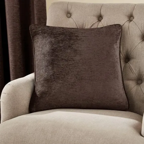 Square Cushion with Duck Feather Fill - Chocolate image