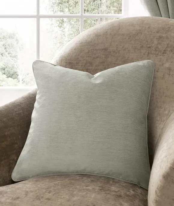 Square Cushion with Duck Feather Fill - Duck Egg