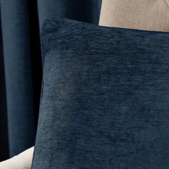 Square Cushion with Duck Feather Fill - Navy