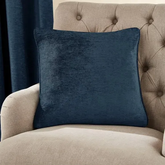 Square Cushion with Duck Feather Fill - Navy
