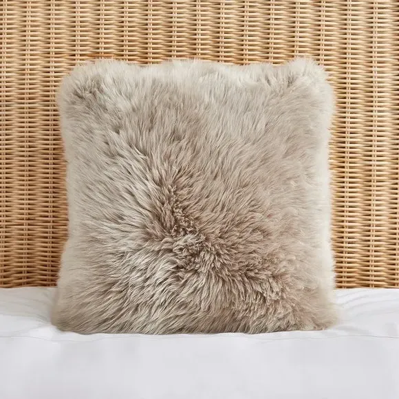 Square Cushion with Zip - Natural, Sheepskin image