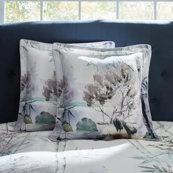Square Pillowsham Lagoon Design - Mauve, Cotton image