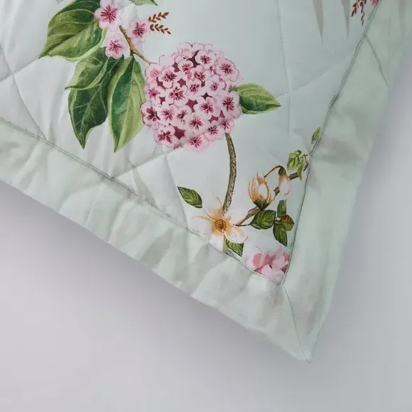 Square Pillowsham Quilted - Celadon, Cotton