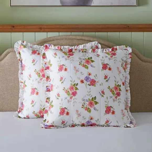 Square Pillowsham Quilted - White, Cotton image