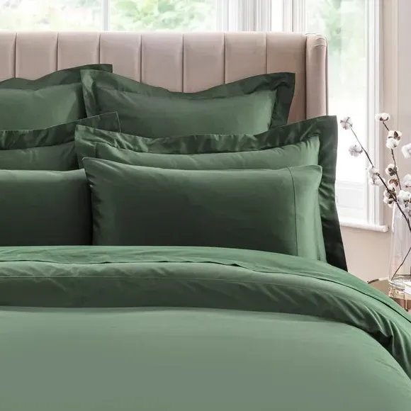 Standard Pillowcase 300 Thread - Green, Cotton