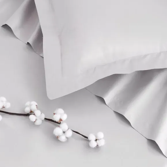 Standard Pillowcase 300 Thread - Silver, Cotton