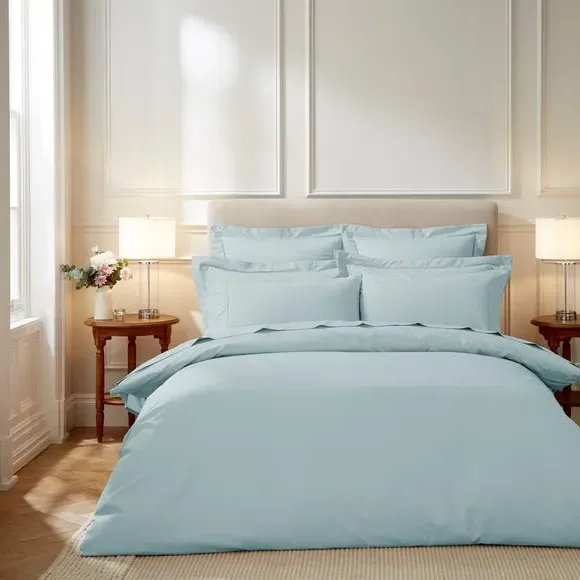 Standard Pillowcase 400 Thread Count - Blue, Cotton