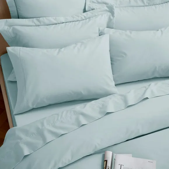 Standard Pillowcase 400 Thread Count - Blue, Cotton