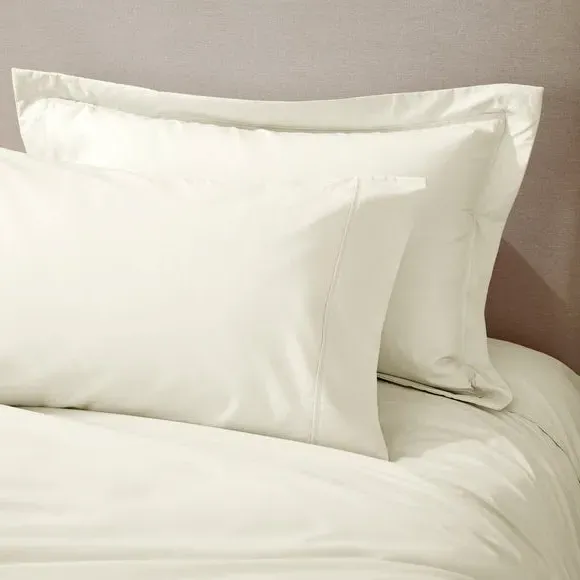 Standard Pillowcase 400 Thread Count - Cream, Cotton