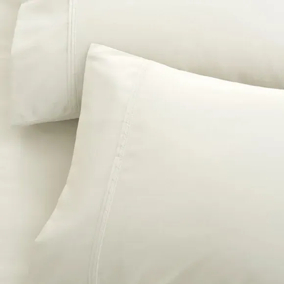 Standard Pillowcase 500 Thread Count - Cream, Cotton