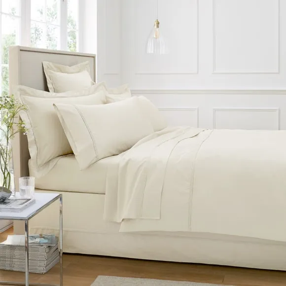 Standard Pillowcase 500 Thread Count - Cream, Cotton