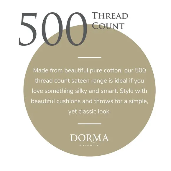 Standard Pillowcase 500 Thread Count - Cream, Cotton