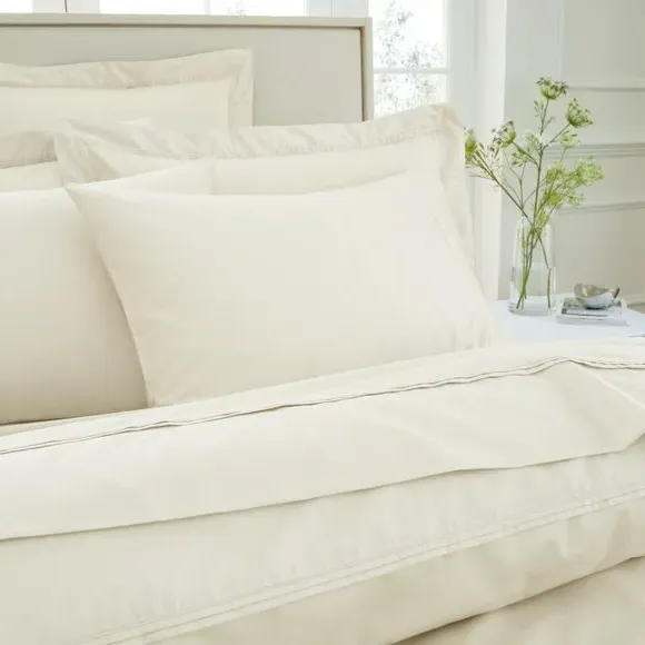 Standard Pillowcase 500 Thread Count - Cream, Cotton image