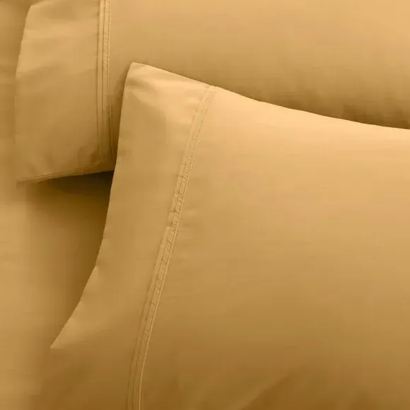 Standard Pillowcase 500 Thread Count - Honey, Cotton