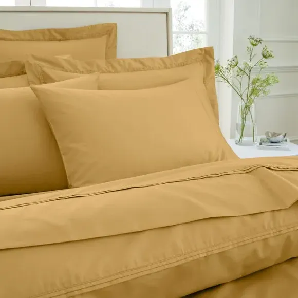 Standard Pillowcase 500 Thread Count - Honey, Cotton