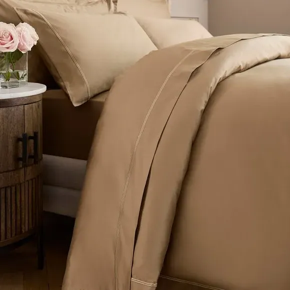 Standard Pillowcase 800 Thread Count - Camel, Cotton
