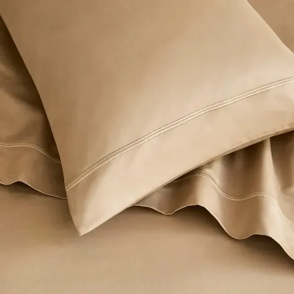 Standard Pillowcase 800 Thread Count - Camel, Cotton