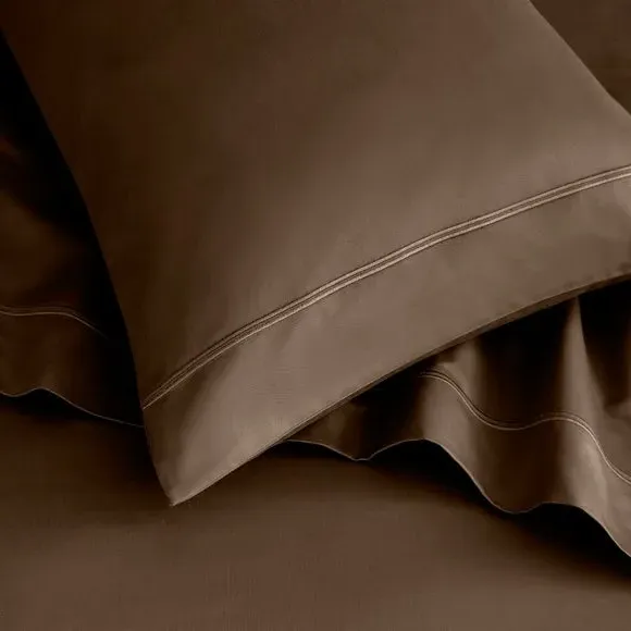 Standard Pillowcase 800 Thread Count - Chocolate, Cotton