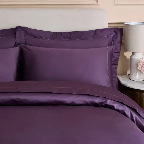 Standard Pillowcase 800 Thread Count - Damson, Cotton