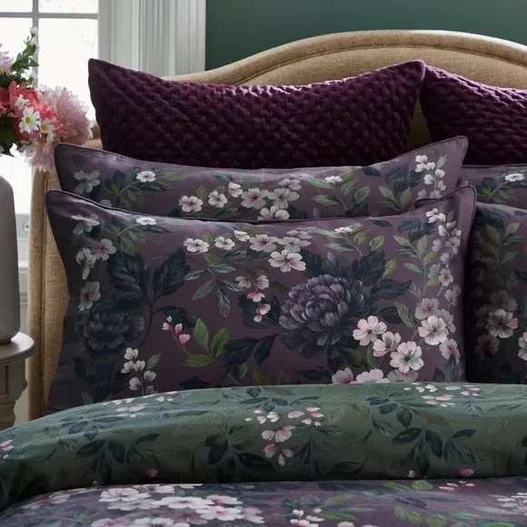 Standard Pillowcase Pair 300 Thread - Damson, Cotton image
