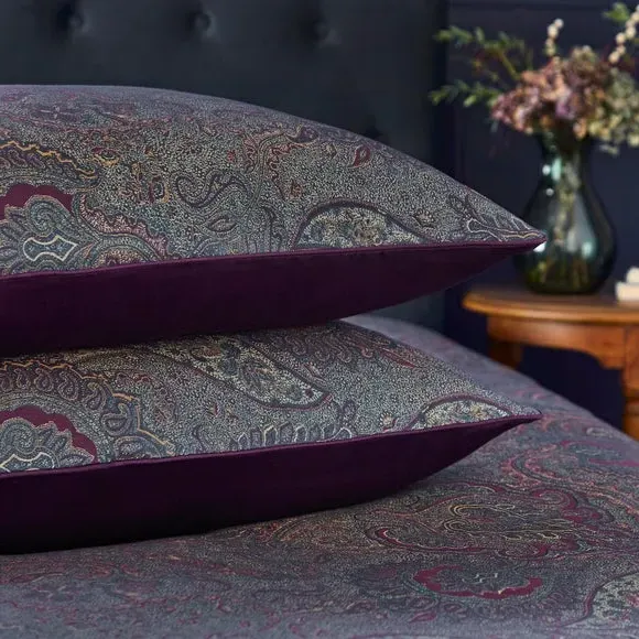 Standard Pillowcase Pair - Damson, Cotton