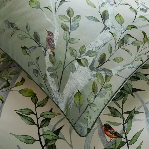 Standard Pillowcase Pair - Green, Cotton Sateen