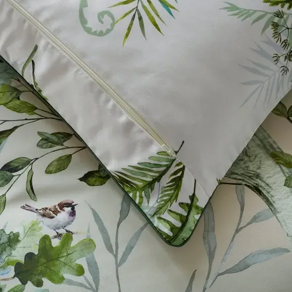 Standard Pillowcase Pair - Green, Cotton Sateen