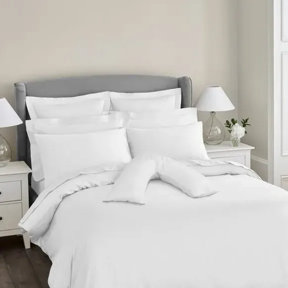 V-Shaped Pillowcase 400 Thread Count - White, Cotton